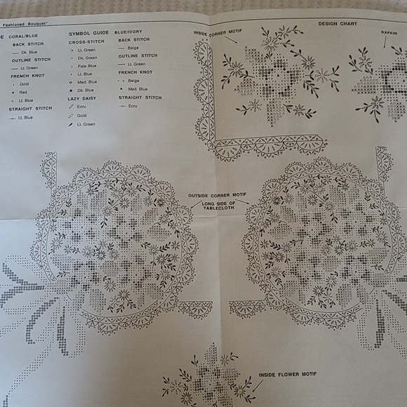 New Vintage floral needlepoint table cloth - Picture 9 of 10
